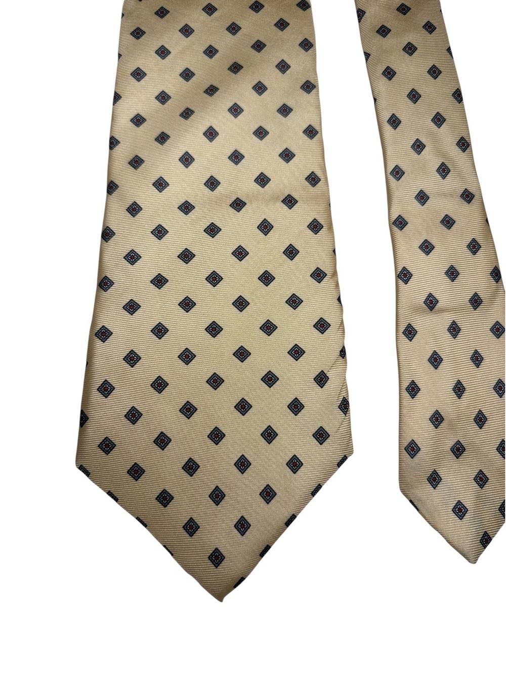 Christian Dior Paris 100% Silk Yellow Diamond Men’s Designer Tie